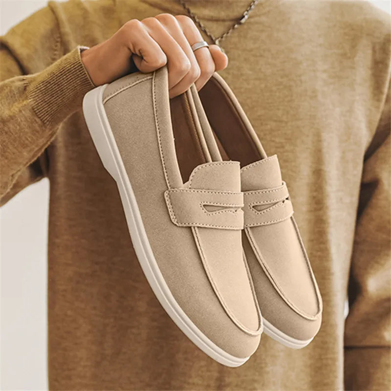 Mocassini uomo eleganti in suede comfort raffinato