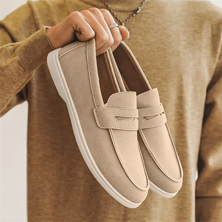 Mocassini uomo eleganti in suede comfort raffinato