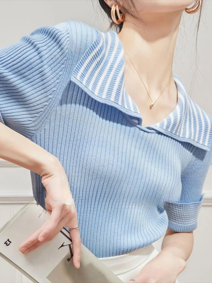 Top donna elegante in cotone leggero