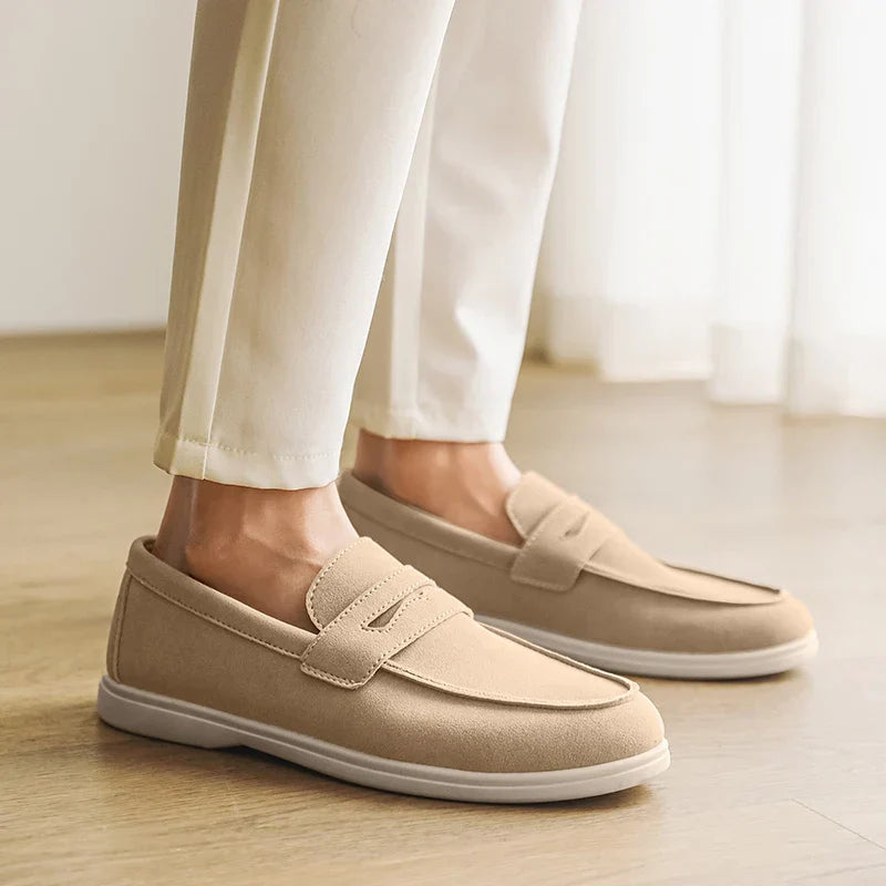 Mocassini uomo eleganti in suede comfort raffinato
