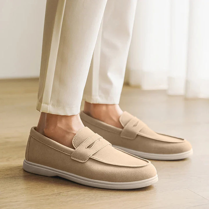 Mocassini uomo eleganti in suede comfort raffinato