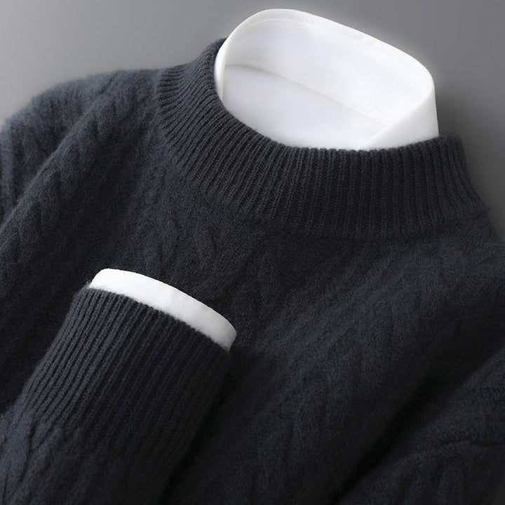 Maglione in cashmere elegante e leggero a trecce per uomo