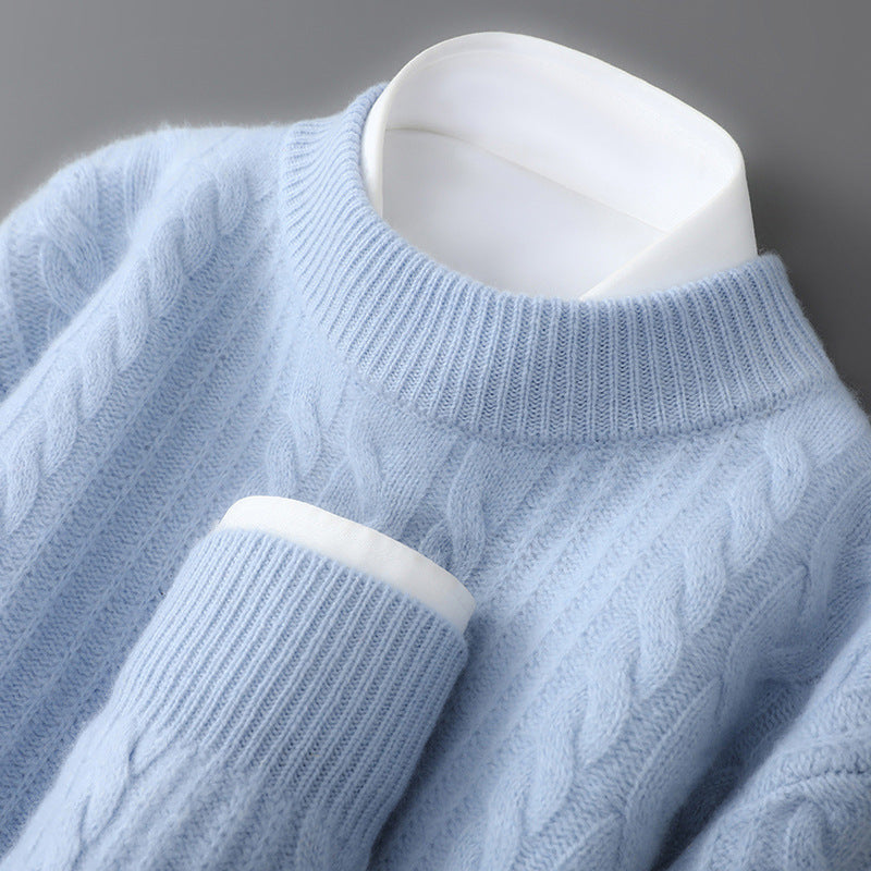 Maglione in cashmere elegante e leggero a trecce per uomo