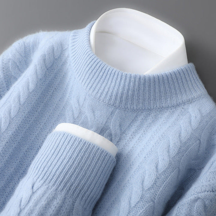 Maglione in cashmere elegante e leggero a trecce per uomo