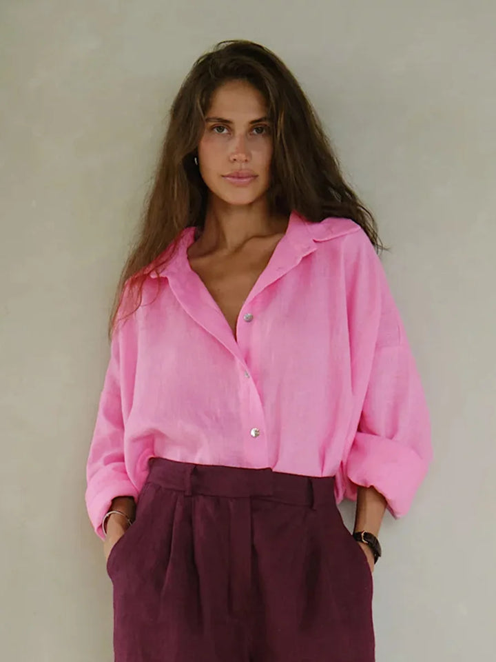 Camicia in cotone leggera e casual da donna