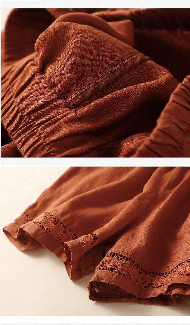 Short in lino leggero e comodo da donna