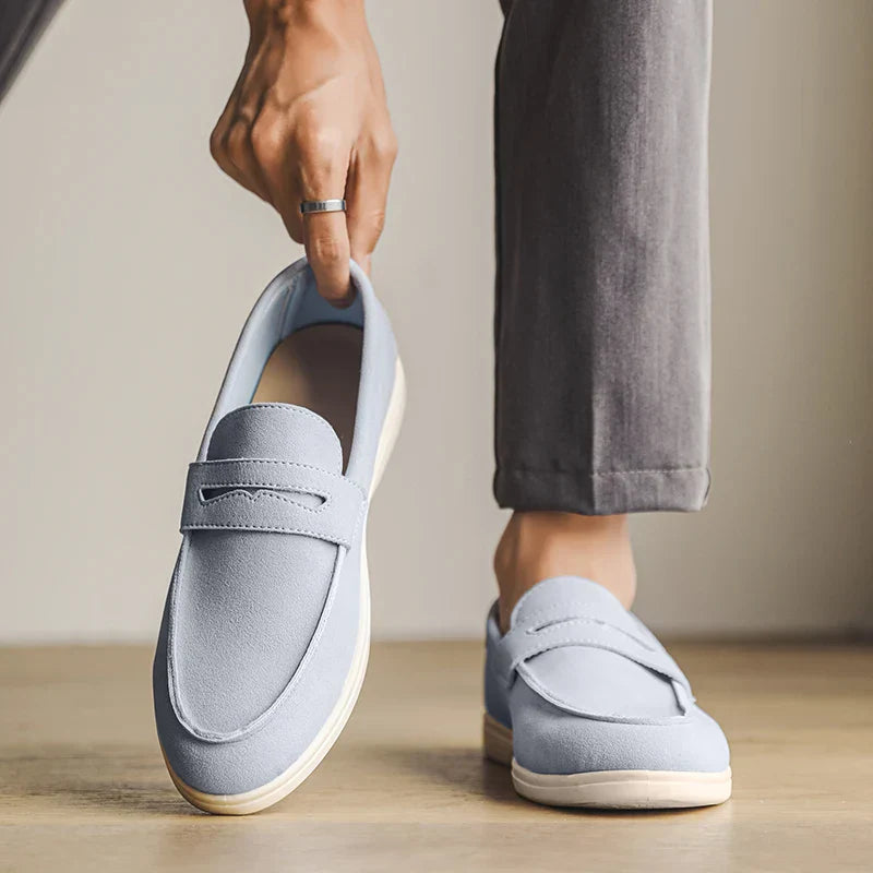 Mocassini uomo eleganti in suede comfort raffinato