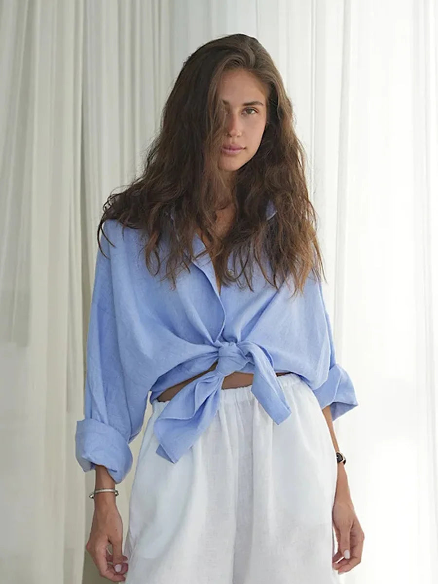 Camicia in cotone leggera e casual da donna