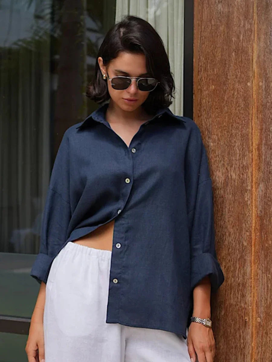 Camicia in cotone leggera e casual da donna