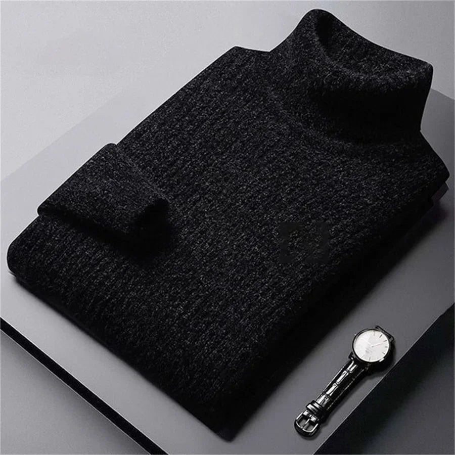 Maglione uomo dolcevita strutturato caldo e aderente