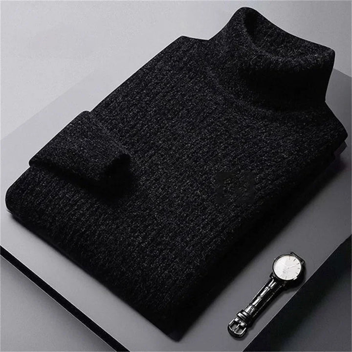 Maglione uomo dolcevita strutturato caldo e aderente