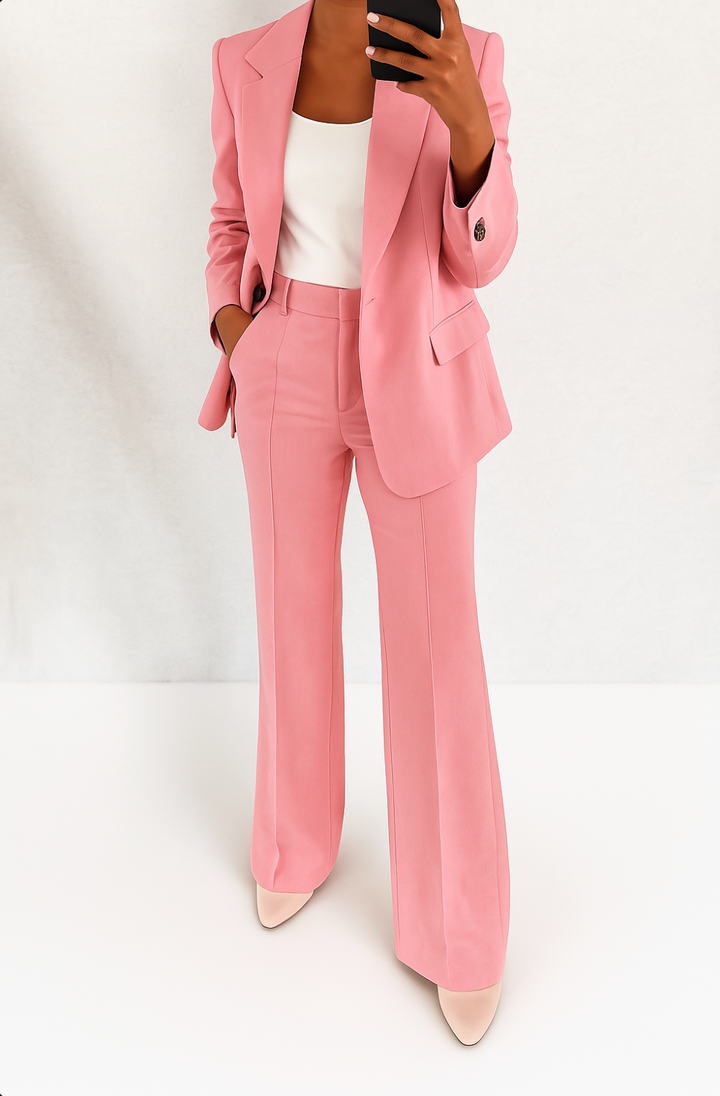 Completo elegante da donna due pezzi con giacca e pantalone