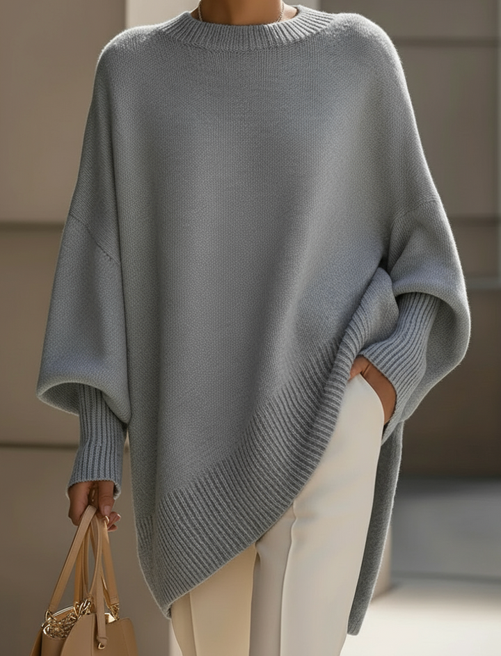 Maglione poncho donna morbido ed elegante oversize