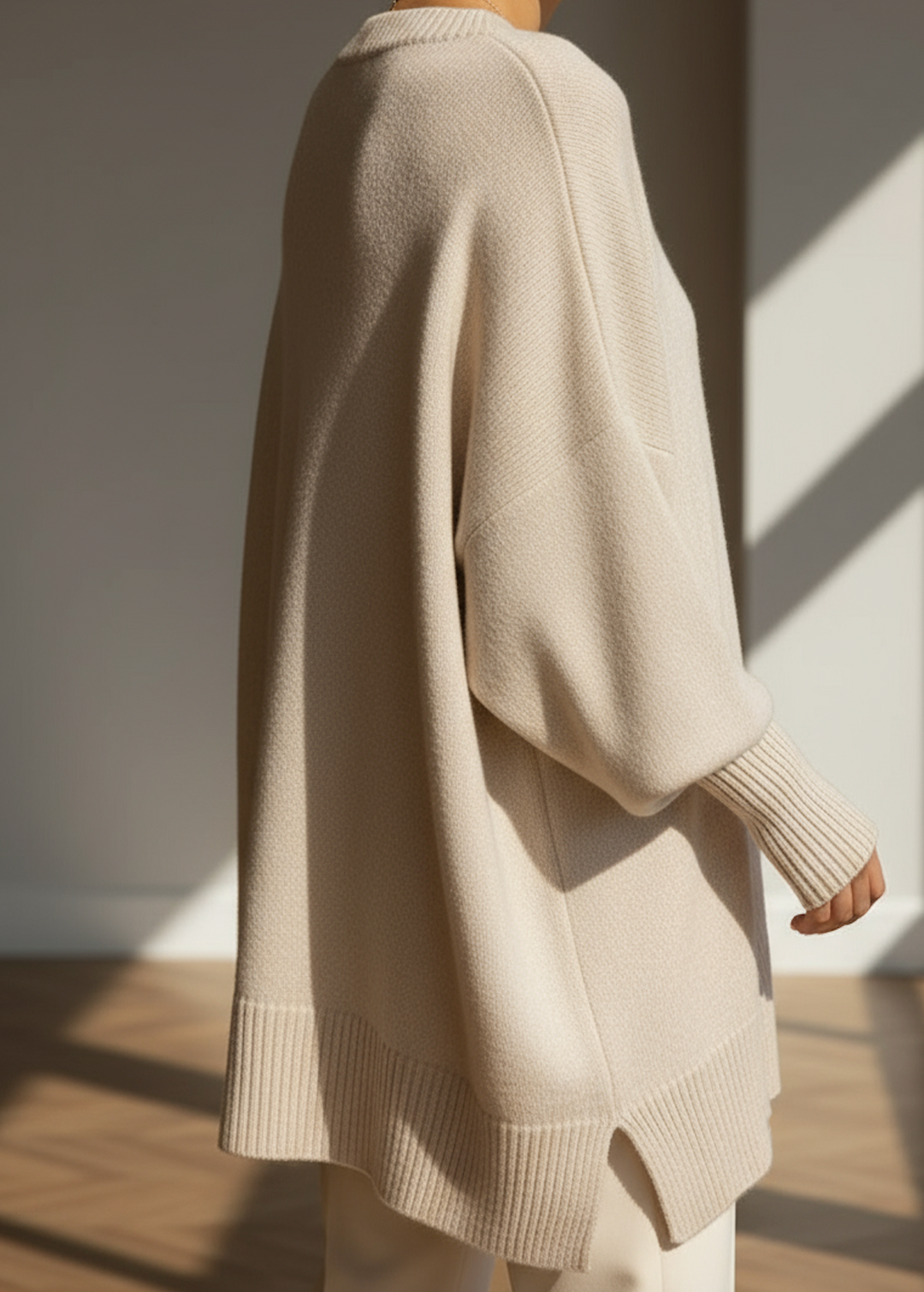 Maglione poncho donna morbido ed elegante oversize