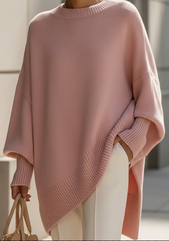 Maglione poncho donna morbido ed elegante oversize