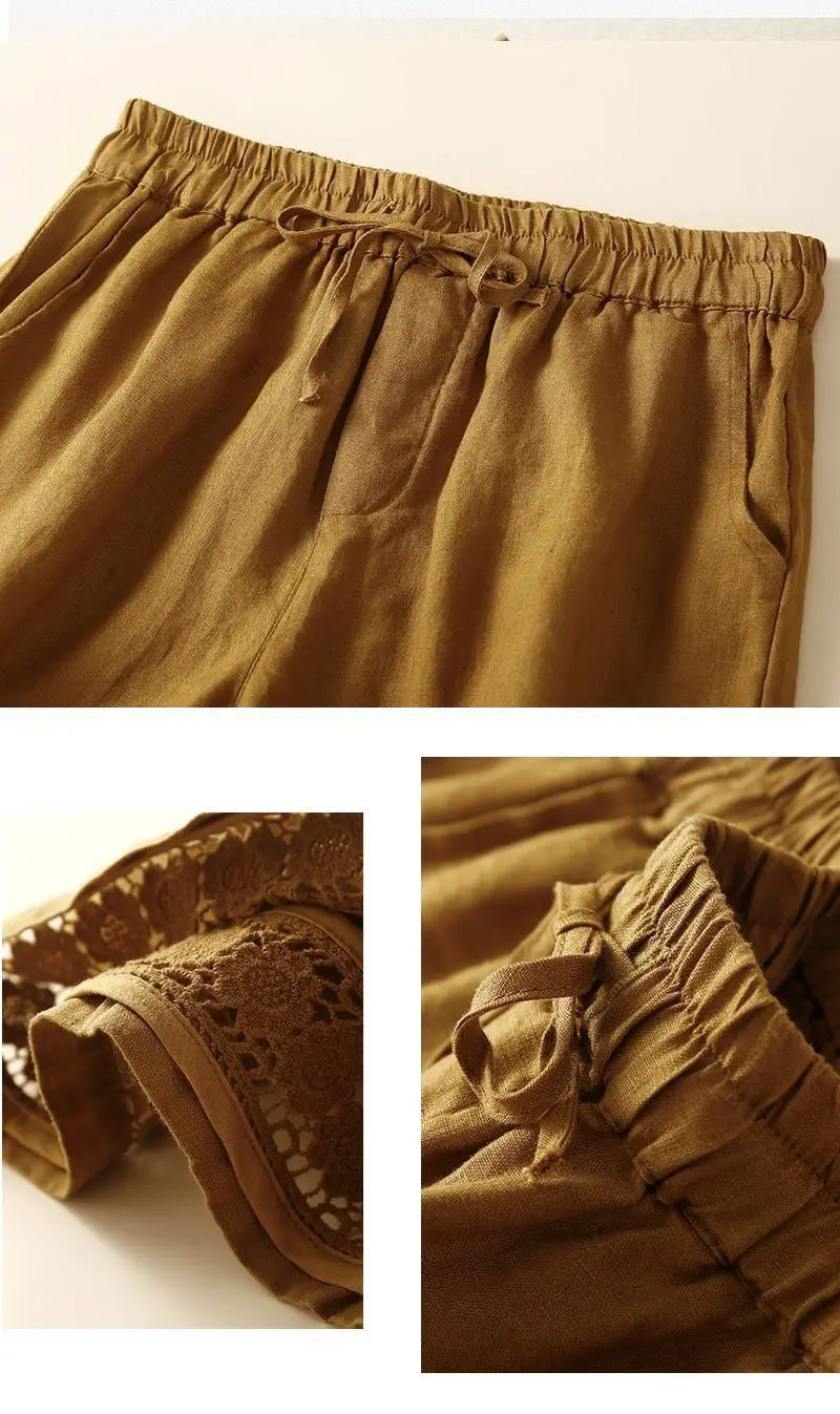 Short in lino leggero e comodo da donna
