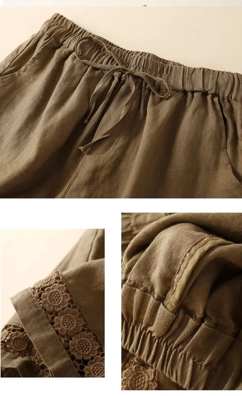 Short in lino leggero e comodo da donna