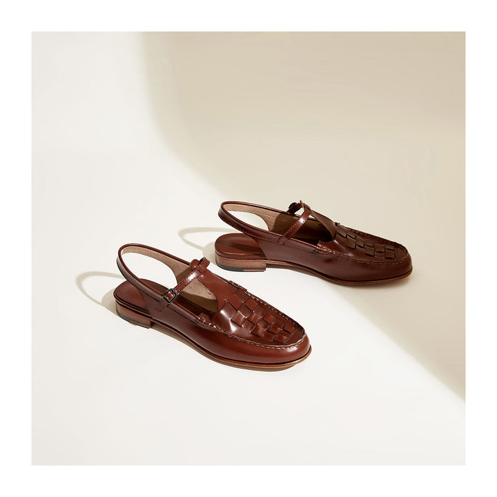 Sandali donna in pelle intrecciata eleganti e confortevoli