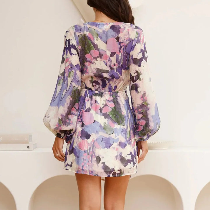Abito portafoglio elegante e fluido da donna