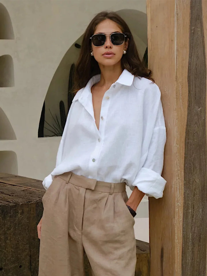 Camicia in cotone leggera e casual da donna