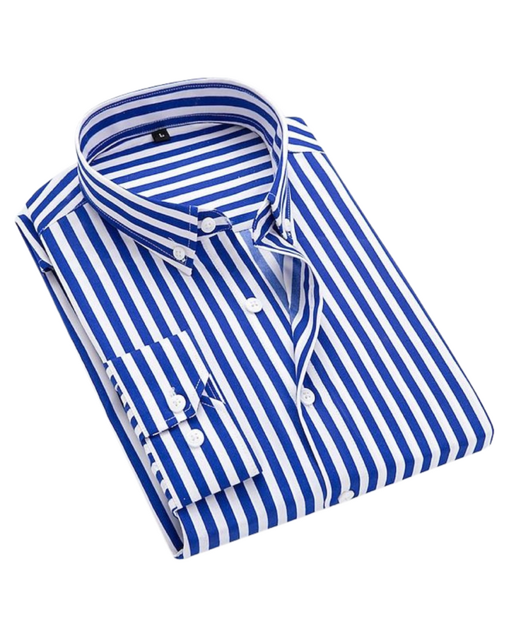 Camicia a righe in cotone elegante e traspirante per uomo