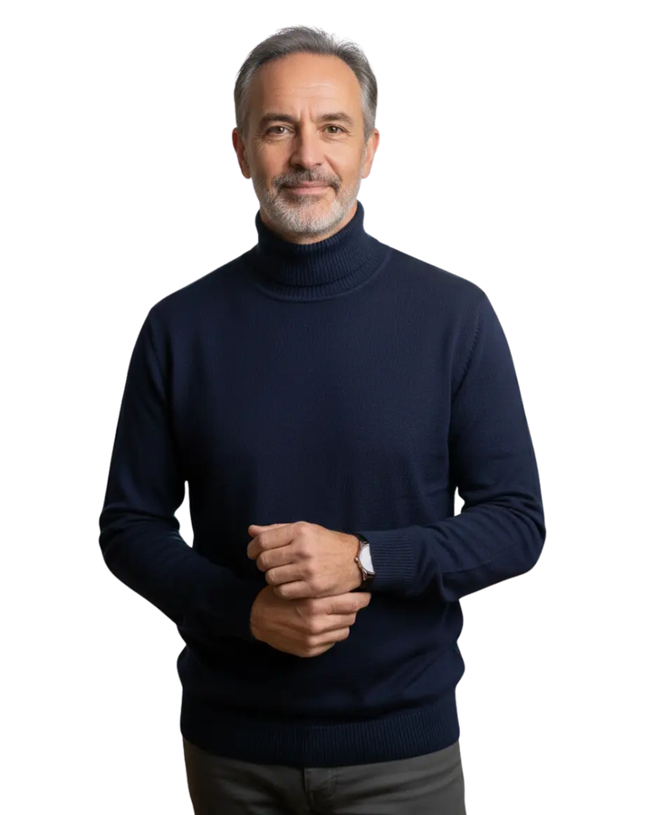 Maglione uomo dolcevita in cashmere 100% lusso elegante