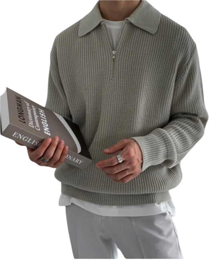 Maglione uomo con zip elegante e confortevole moderno