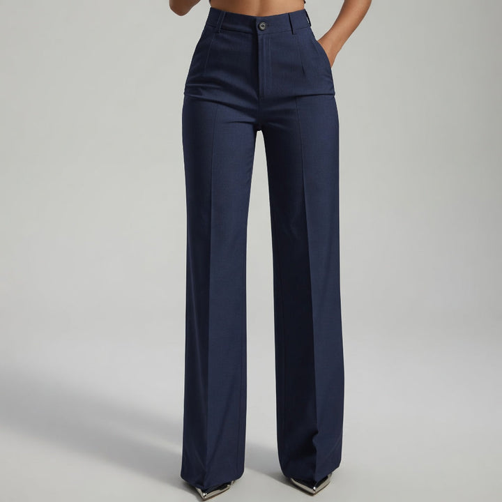 Pantaloni donna eleganti a vita alta dal taglio dritto