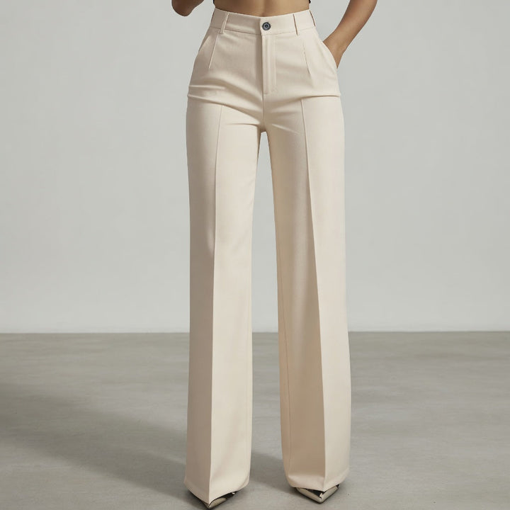 Pantaloni donna eleganti a vita alta dal taglio dritto