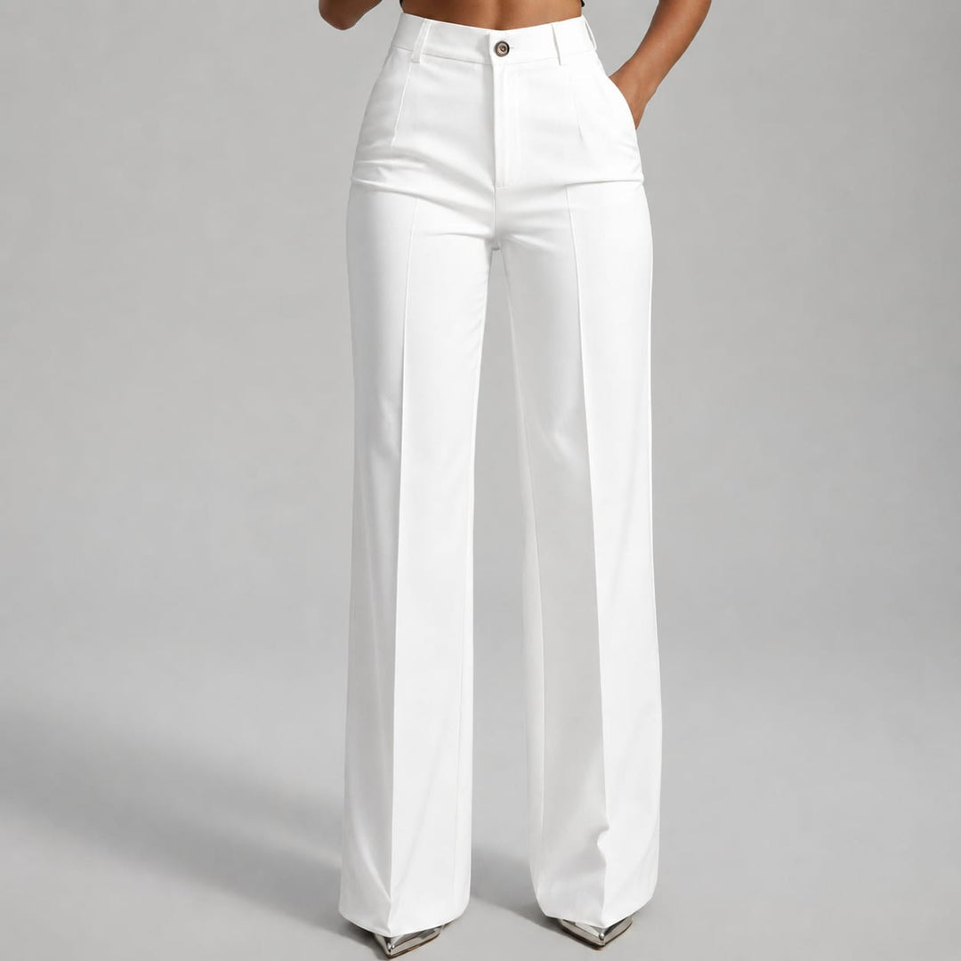 Pantaloni donna eleganti a vita alta dal taglio dritto