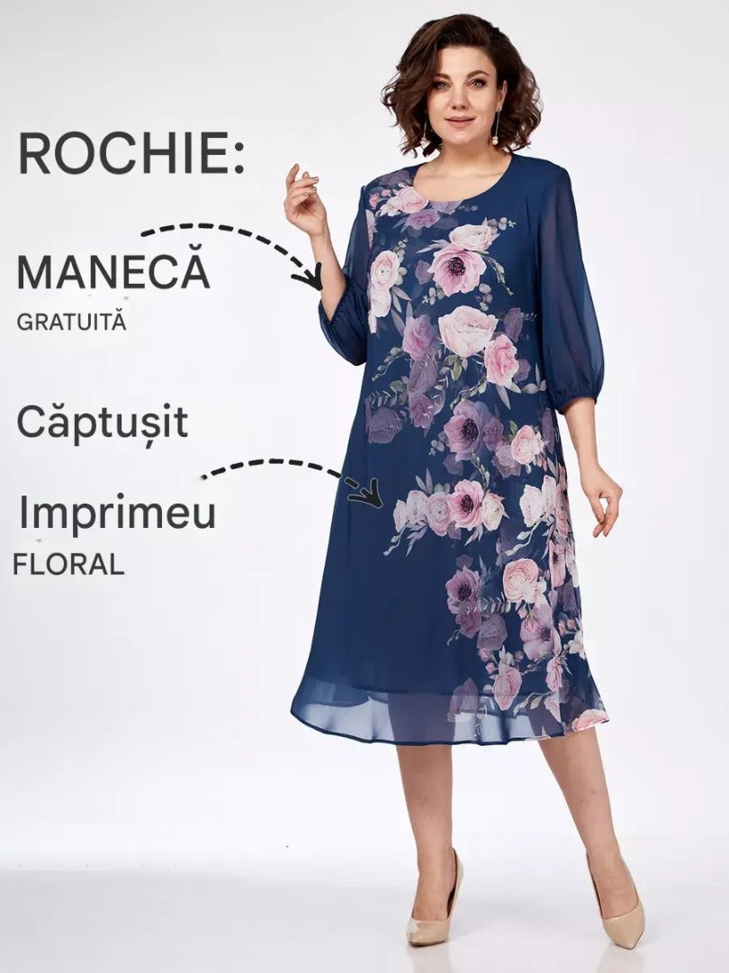 💥💕Wyprzedaż błyskawiczna – 49% ZNIŻKI💃【S-5XL】 Elegancka wiosenna sukienka z kwiatowym nadrukiem