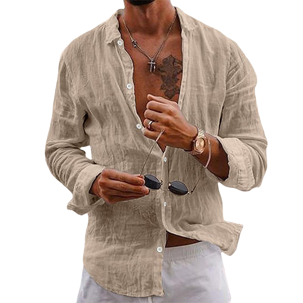 Camicia uomo in lino e cotone leggera ed elegante