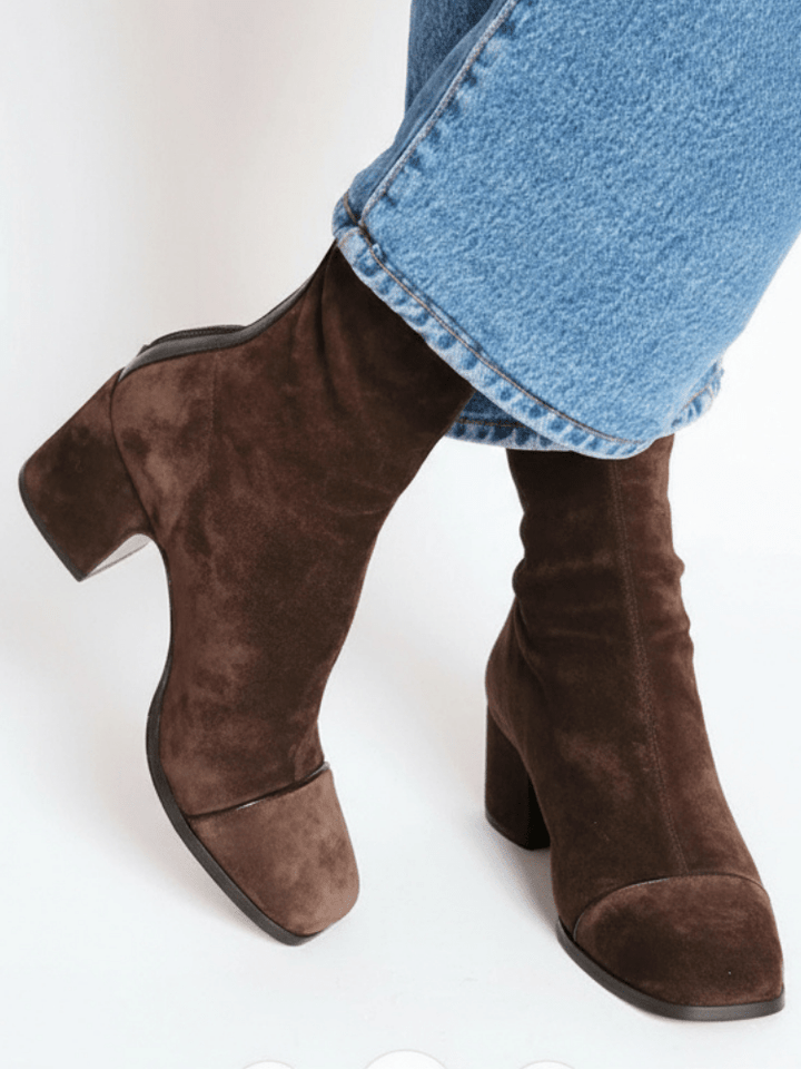Stivaletti eleganti con tacco blocco stabile per donna