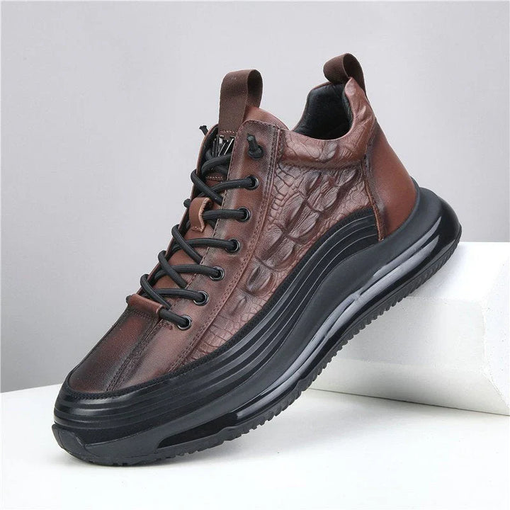 Scarpe casual in pelle con suola ammortizzata per uomo