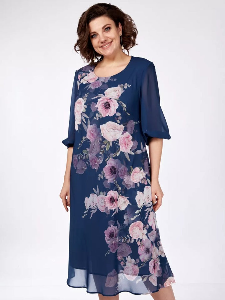 💥💕Wyprzedaż błyskawiczna – 49% ZNIŻKI💃【S-5XL】 Elegancka wiosenna sukienka z kwiatowym nadrukiem