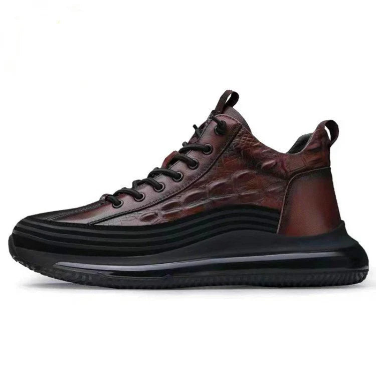 Scarpe casual in pelle con suola ammortizzata per uomo