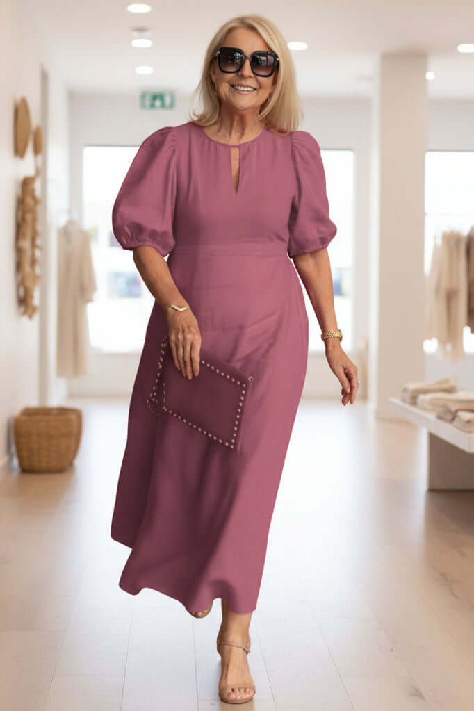 Abito midi elegante strutturato da donna