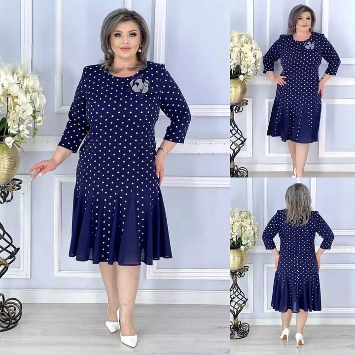 👗【S-5XL】2025 Modna rozkloszowana sukienka w kropki