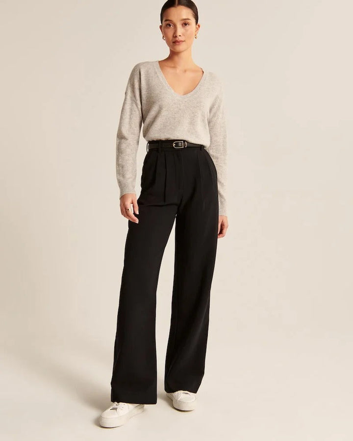 Pantaloni donna eleganti a gamba larga leggeri e confortevoli