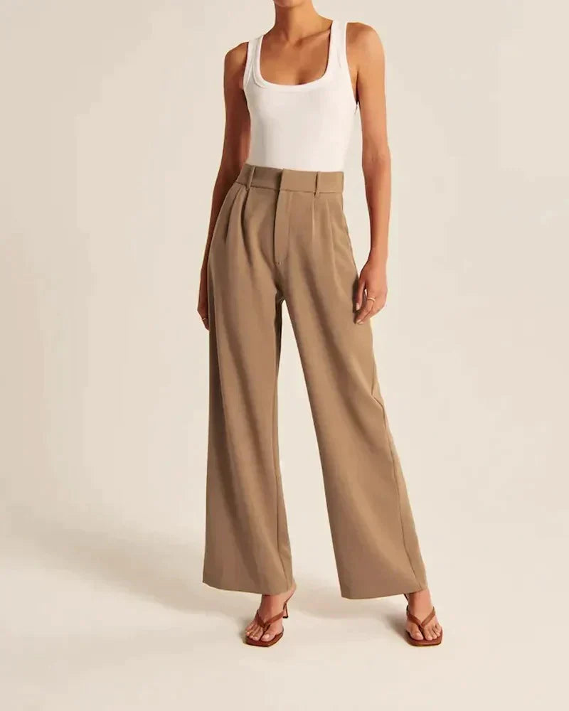 Pantaloni donna eleganti a gamba larga leggeri e confortevoli