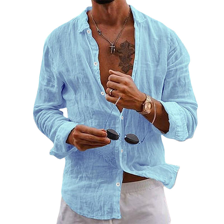 Camicia uomo in lino e cotone leggera ed elegante
