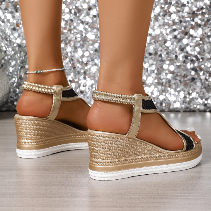 Sandali ortopedici con zeppa eleganti e confortevoli per donna