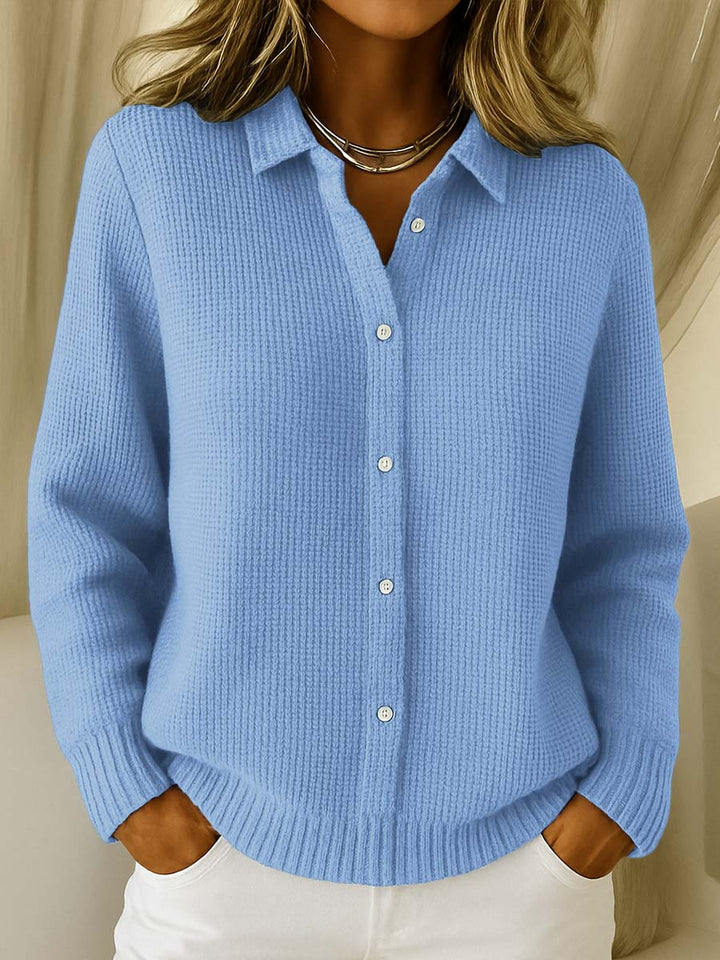 Cardigan donna classico in maglia con bottoni elegante