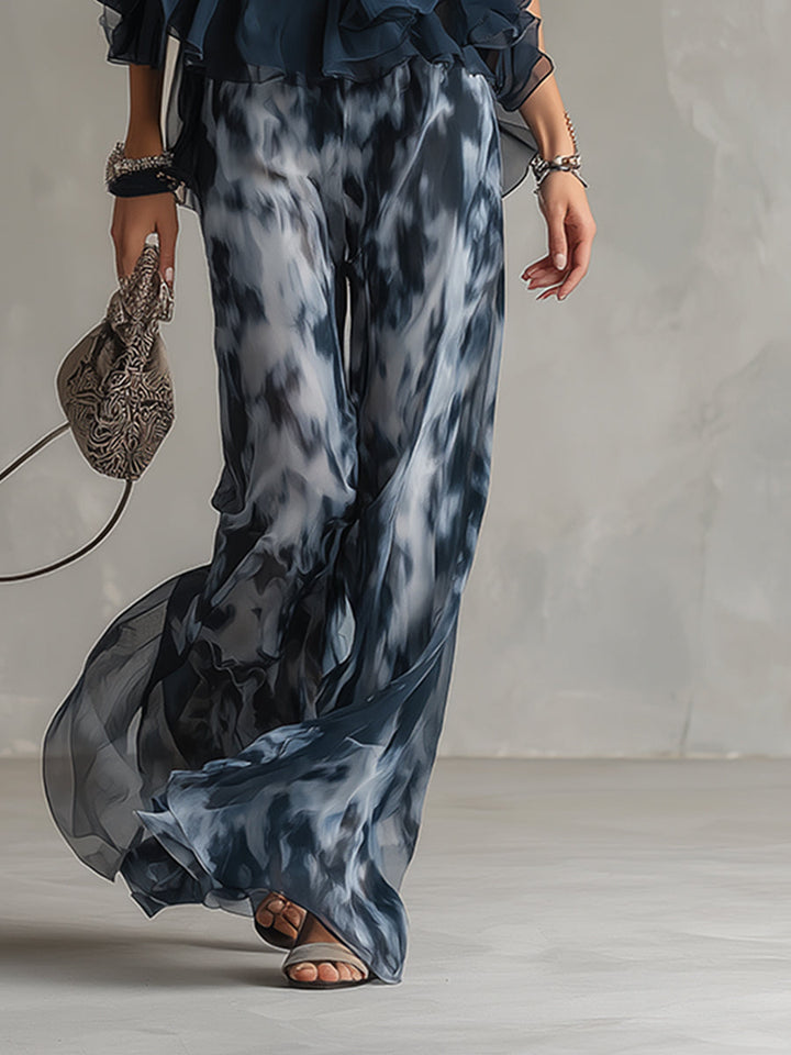 Completo donna elegante estivo con pantaloni larghi