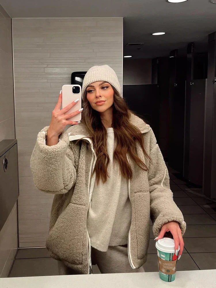 Giacca invernale donna morbida e calda dal design elegante