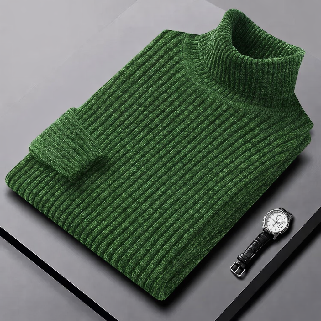 Maglione uomo dolcevita strutturato caldo e aderente