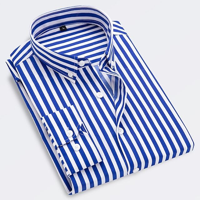 Camicia a righe in cotone elegante e traspirante per uomo