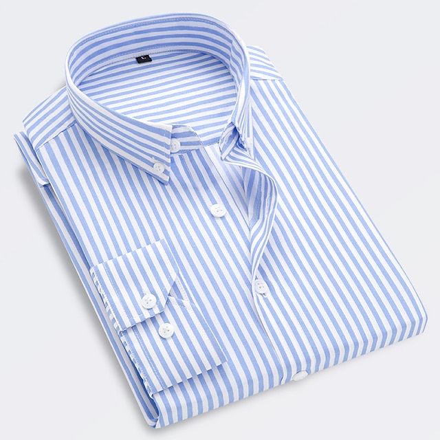Camicia a righe in cotone elegante e traspirante per uomo