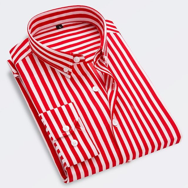 Camicia a righe in cotone elegante e traspirante per uomo