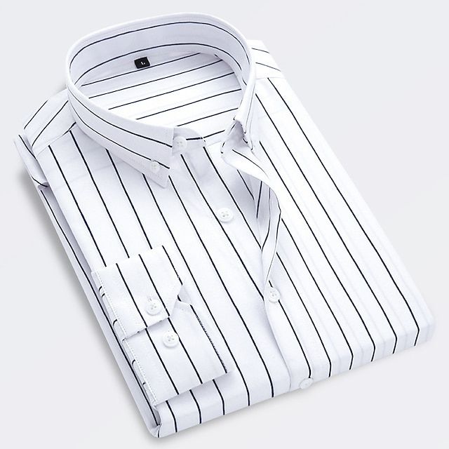 Camicia a righe in cotone elegante e traspirante per uomo